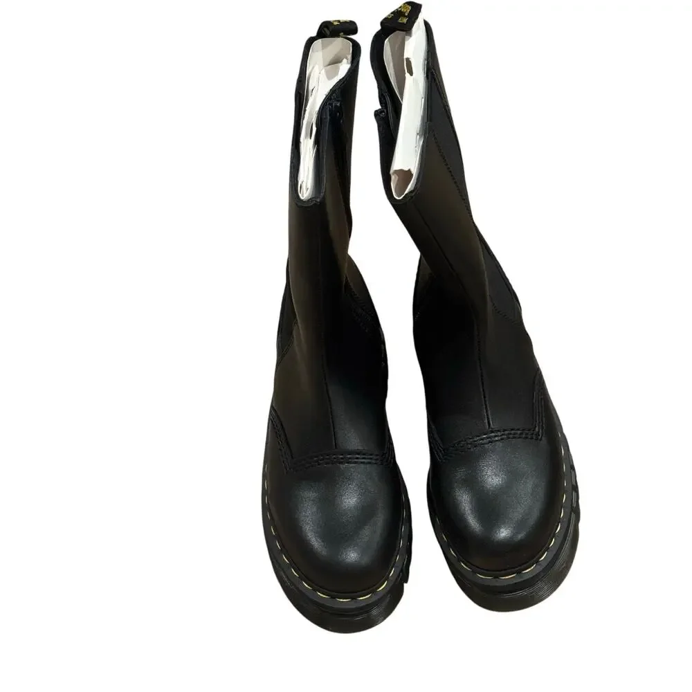 Dr. Martens Audrick Tall Chelsea Boot Pull-On in Black Nappa Leather Size 7 NWB